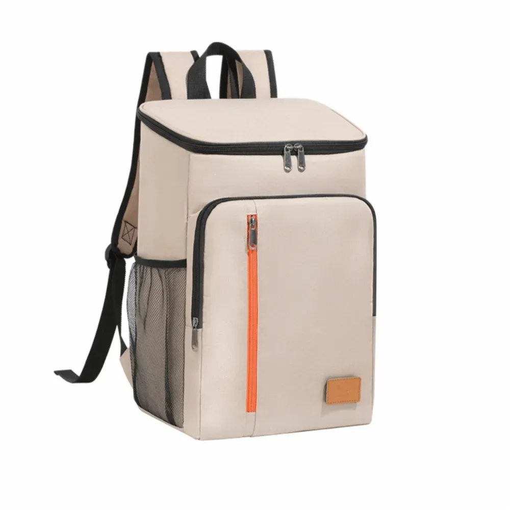 sac à dos isotherme double épaule, épais, portable, sac à lunch thermique, sac isotherme oxford tendance grande capacité
