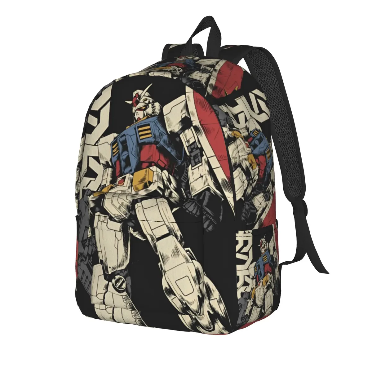 sac à dos gundam, sac à dos streetwear avec robot de dessin animé, sacs d'école unisexes, grands sacs de voyage, sac à dos design