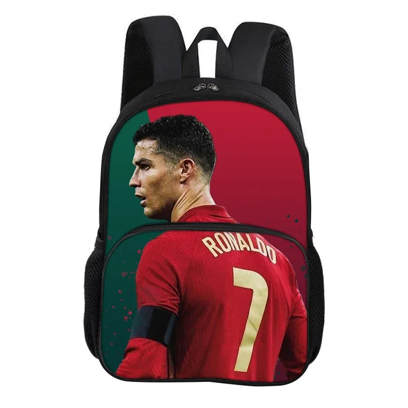sac à dos ronaldo avec poche avant, sac d'école pour étudiants, star du football cr, sac de sport, sac de voyage, grande capacité