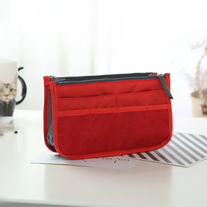 trousse de maquillage portable en toile pour hommes et femmes, sacs de voyage, trousse de maquillage, trousse de maquillage, trousse de toilette multifonctionnelle décontractée, sac à main de rangement