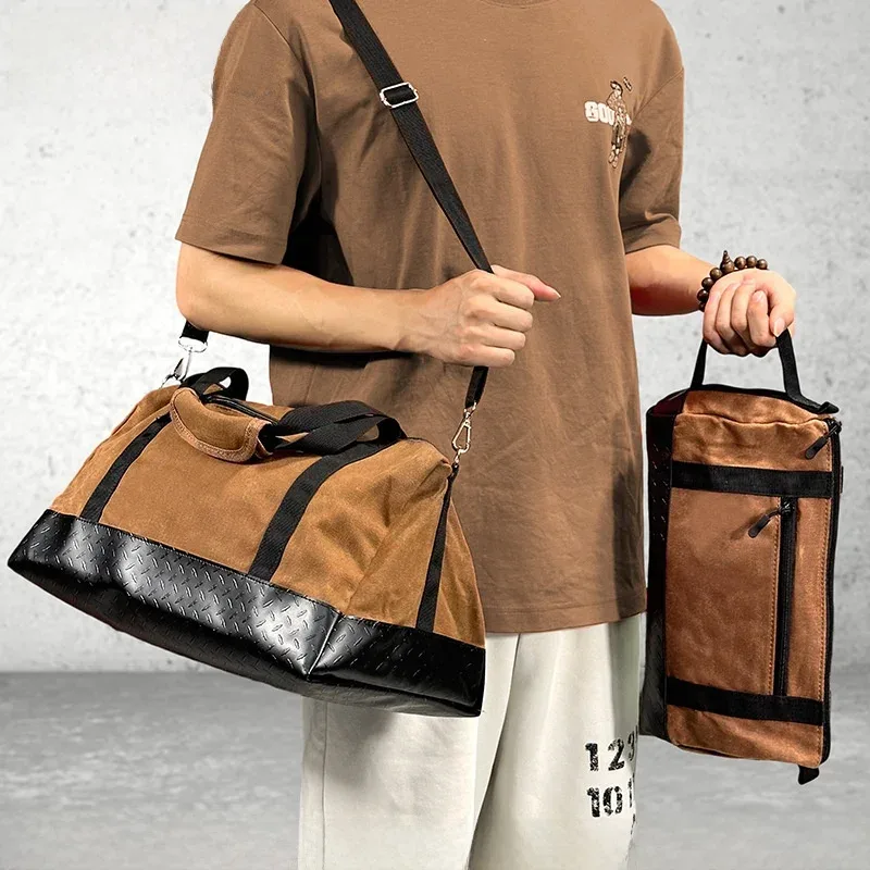 sac de rangement pour outils en toile cirée épaissie, multifonctionnel, style minimaliste moderne, avec compartiments multiples, pour outils...