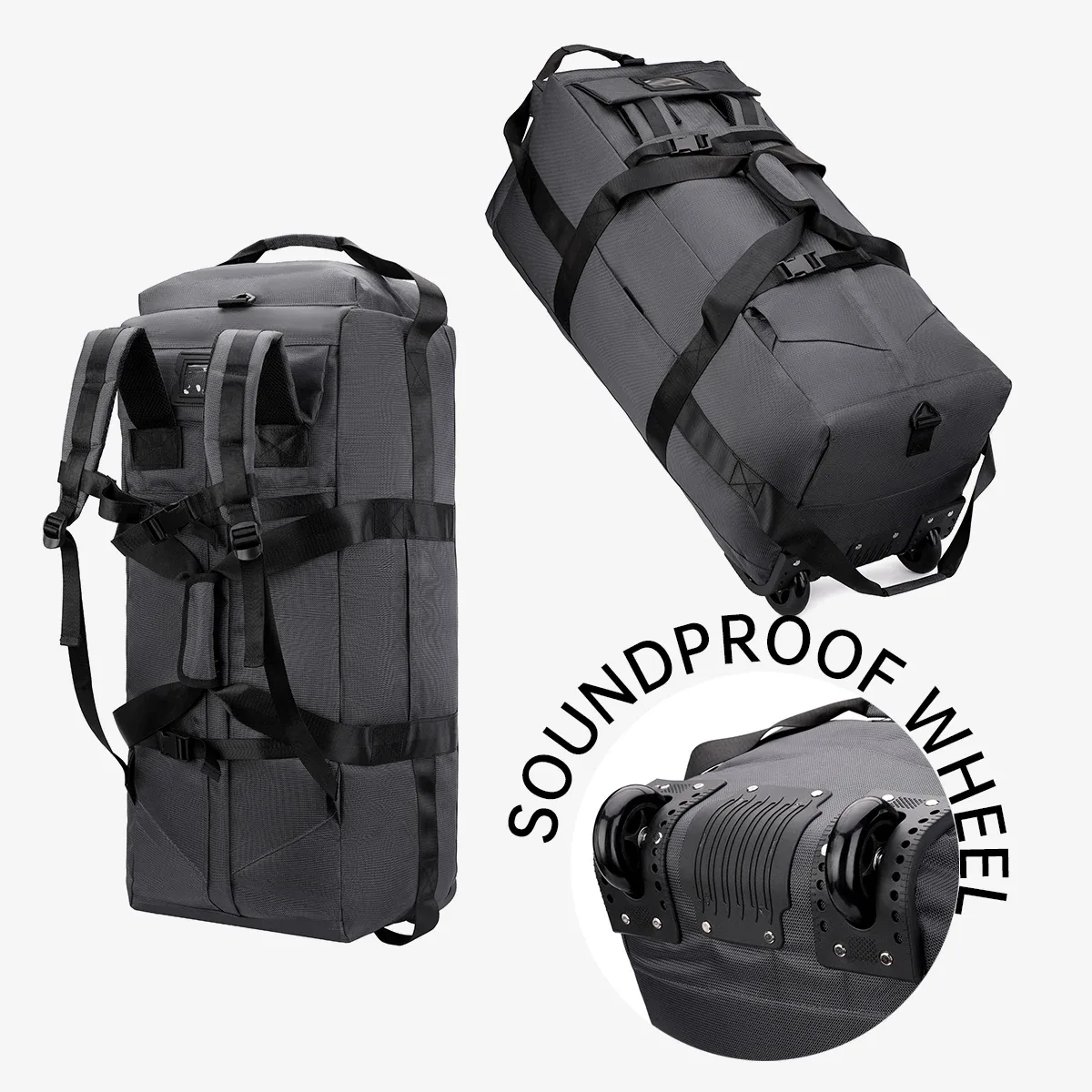 sac de voyage, sac à main grande capacité, bagage à main portable pour l'extérieur, sac de voyage à roulettes, sac de sport unisexe pratique et pratique