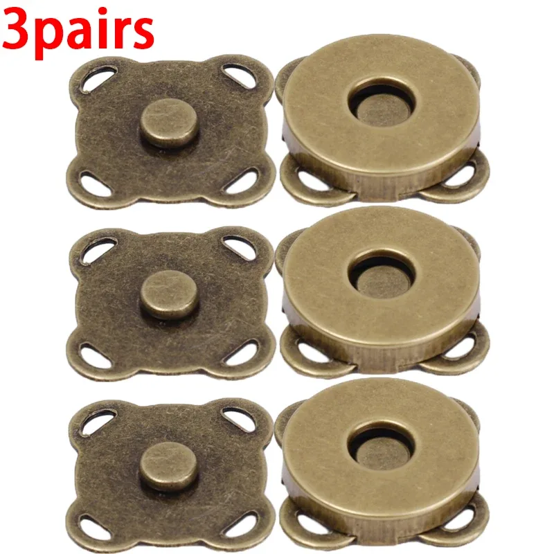 fermoirs magnétiques en métal pour couture, 14/18mm, pour sac à main, bricolage, cadenas, épingles à fleur de prunier, lèvent artisanaux pour vêtements