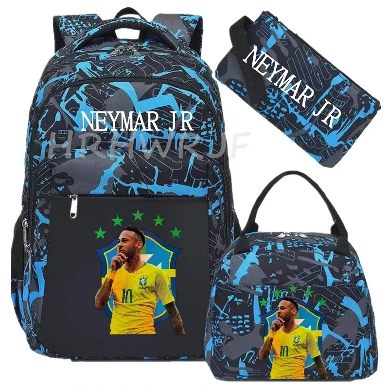 sac à dos de football camouflage neymar, sac à dos de sport pour femmes et hommes, capacité multi-poches, sacs d'école, sacs de voyage décontractés, mochila 3 pièces