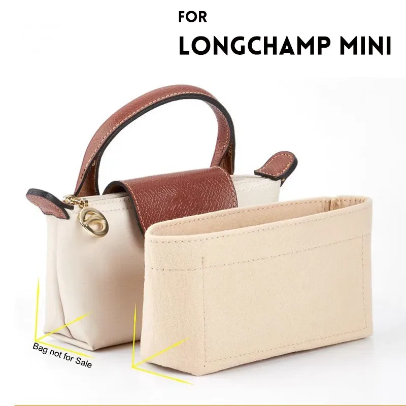 organisateur de sac en feutre pour mini sac fourre-tout timid, insert de rangement intérieur pour sacs à main, organisateur de sacs de taille mini