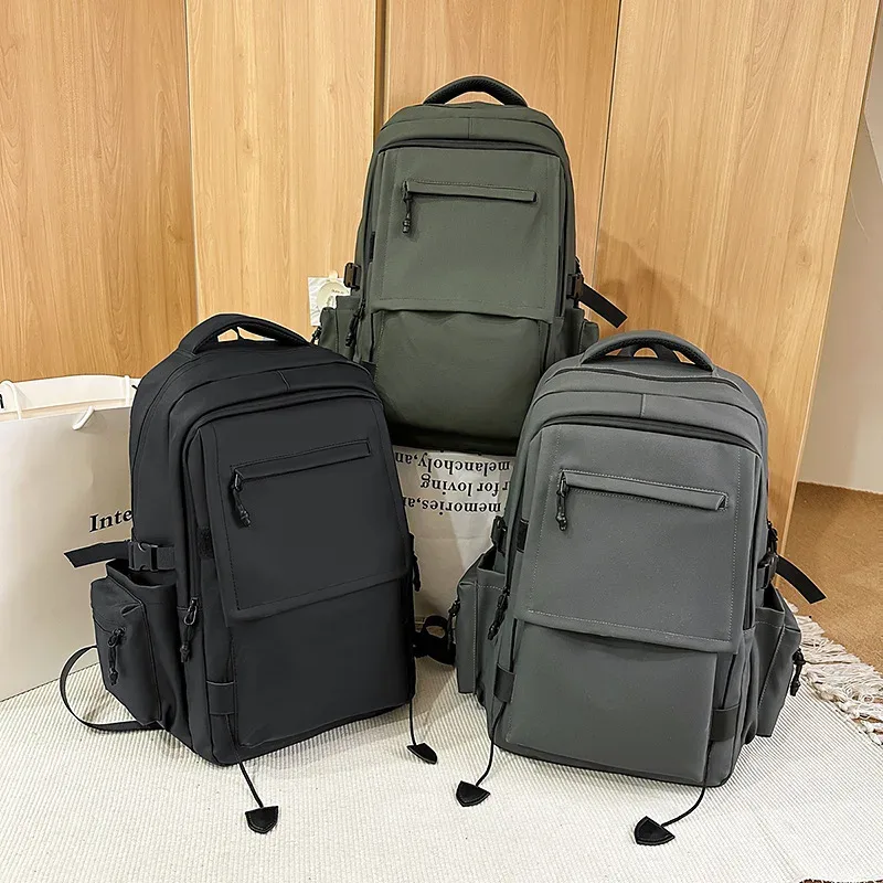 sac à dos de grande capacité pour hommes, pour les déplacements, simple, décontracté, élégant, business, pochette pour ordinateur portable, sacs multi-poches de très grande taille