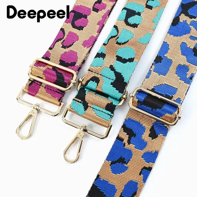 deepeel 5 cm coloré léopard sacs sangle 80 ~ 130 cm bretelles réglables femmes sacs à main sac à bandoulière accessoire de remplacement