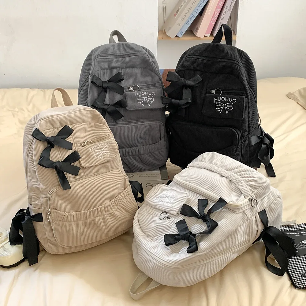 nouveau sac à dos coréen 2025, sac à dos polyvalent pour les trajets quotidiens, sac à dos élégant pour étudiantes, sac à dos à nœud