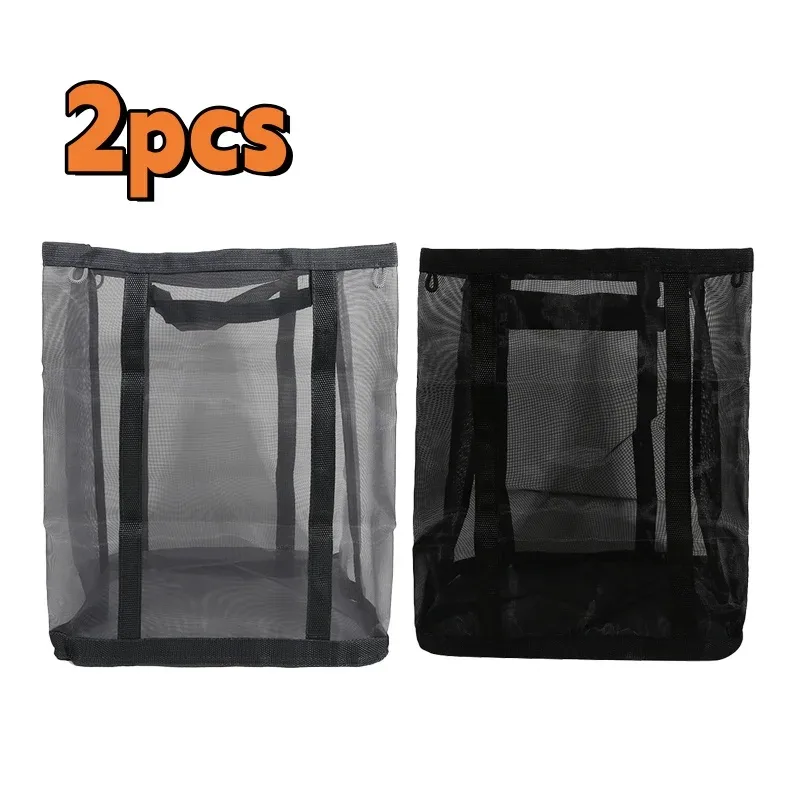 panier à linge en maille de nylon, sac de rangement pliable pour vêtements sales, adapté à la chambre à coucher et à la salle de bains, panier à linge portable indépendant
