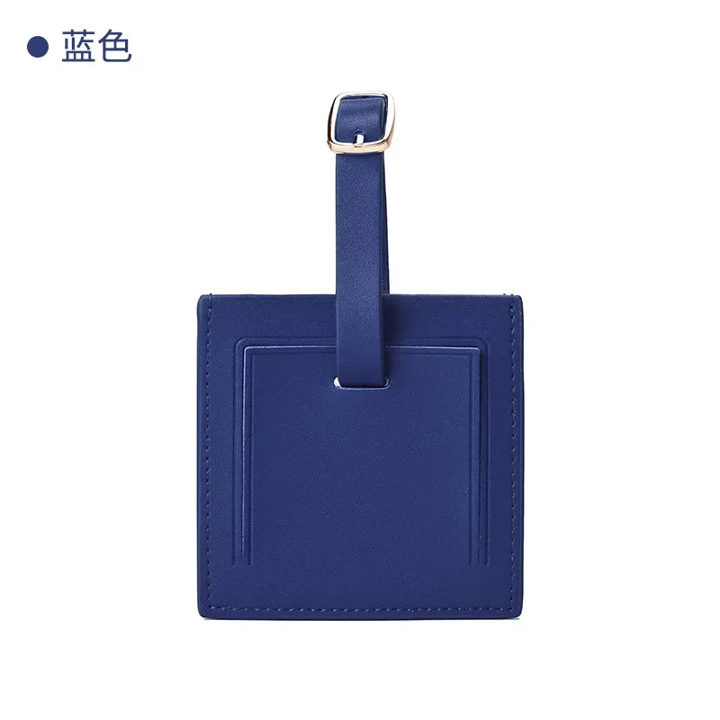 étiquette de bagage carrée en cuir véritable pour voyage, gravure, nom personnalisé, étiquette de valise ronde de luxe, sac à main pour femme, pendentif à breloque, cadeau