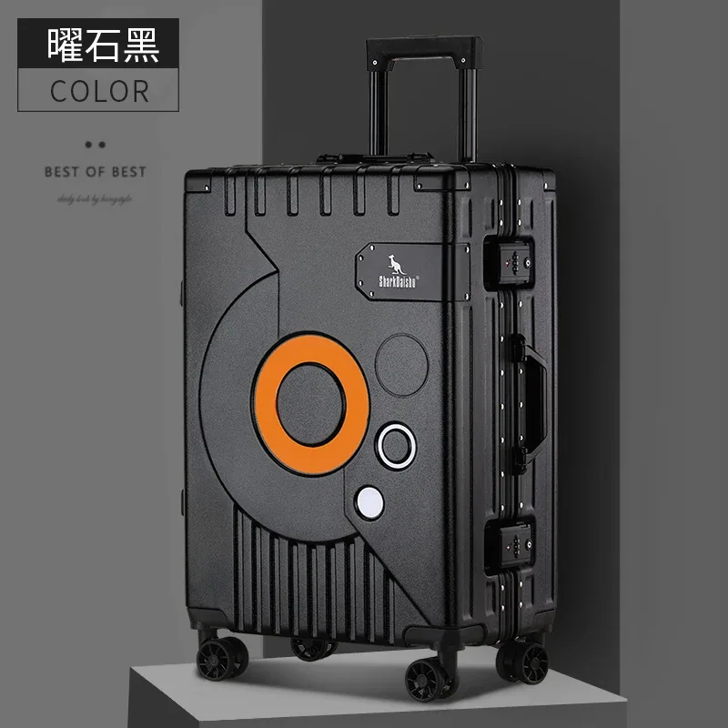 nouveau cadre en aluminium mode voyage bagages silencieux grande capacité valise à roulettes 20 pouces valise à main 24 pouces boîte de mot de passe