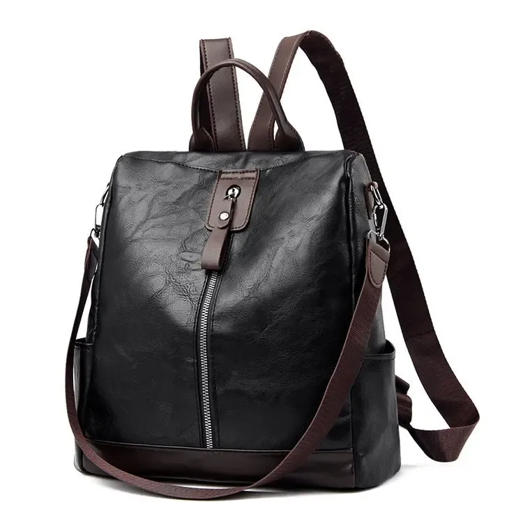 nouveau dames pu sac à dos femmes vintage sac à bandoulière voyage sac à dos femmes sacs de jour sacs de travail multi poche en cuir souple