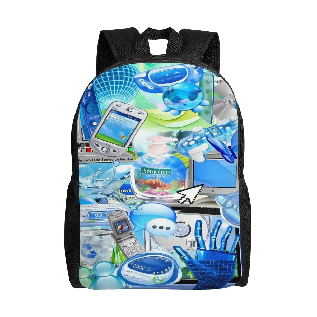 sac à dos graphique frutiger aero, sacs à dos de voyage pour hommes, sacs d'école élégants, sac à dos à motifs de haute qualité