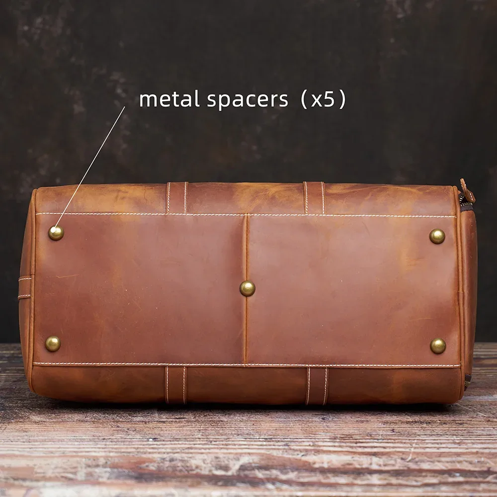 nupugoo – sac de voyage vintage en cuir véritable pour hommes, bagage à main boston, sac de sport de grande capacité, épaule pour ordinateur portable de 16 pouces