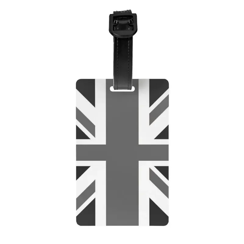 étiquette de bagage rétro union jack avec porte-carte de nom et couverture de confidentialité, étiquette d'identification pour sac de voyage, valise, drapeau du royaume-uni, étiquette d'embarquement.