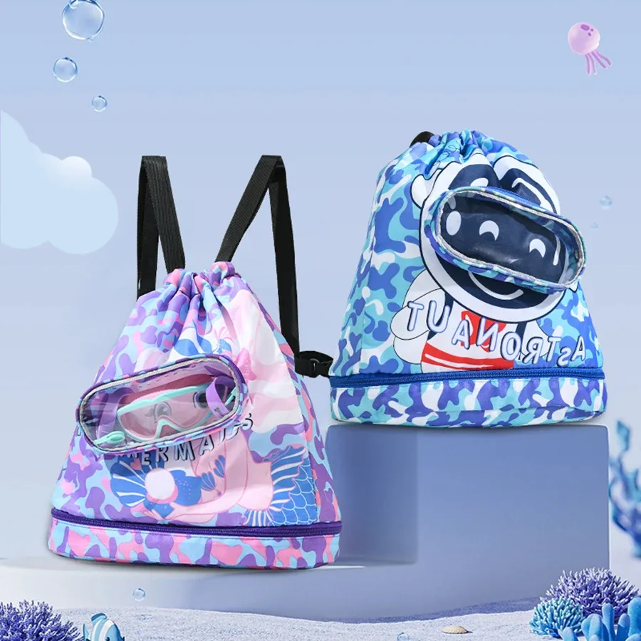 sacs de natation étanches avec compartiments sec et humide, sacs de sport pour la gym et la plage avec pochette à lunettes, sacs à dos d'extérieur