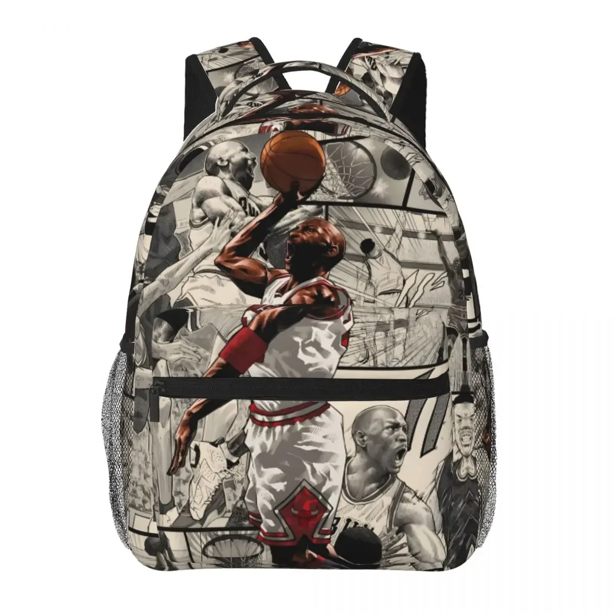 sac à dos de basket-ball j-jordan pour hommes et femmes, sac à bandoulière tendance pour étudiants et professionnels, 17 pouces