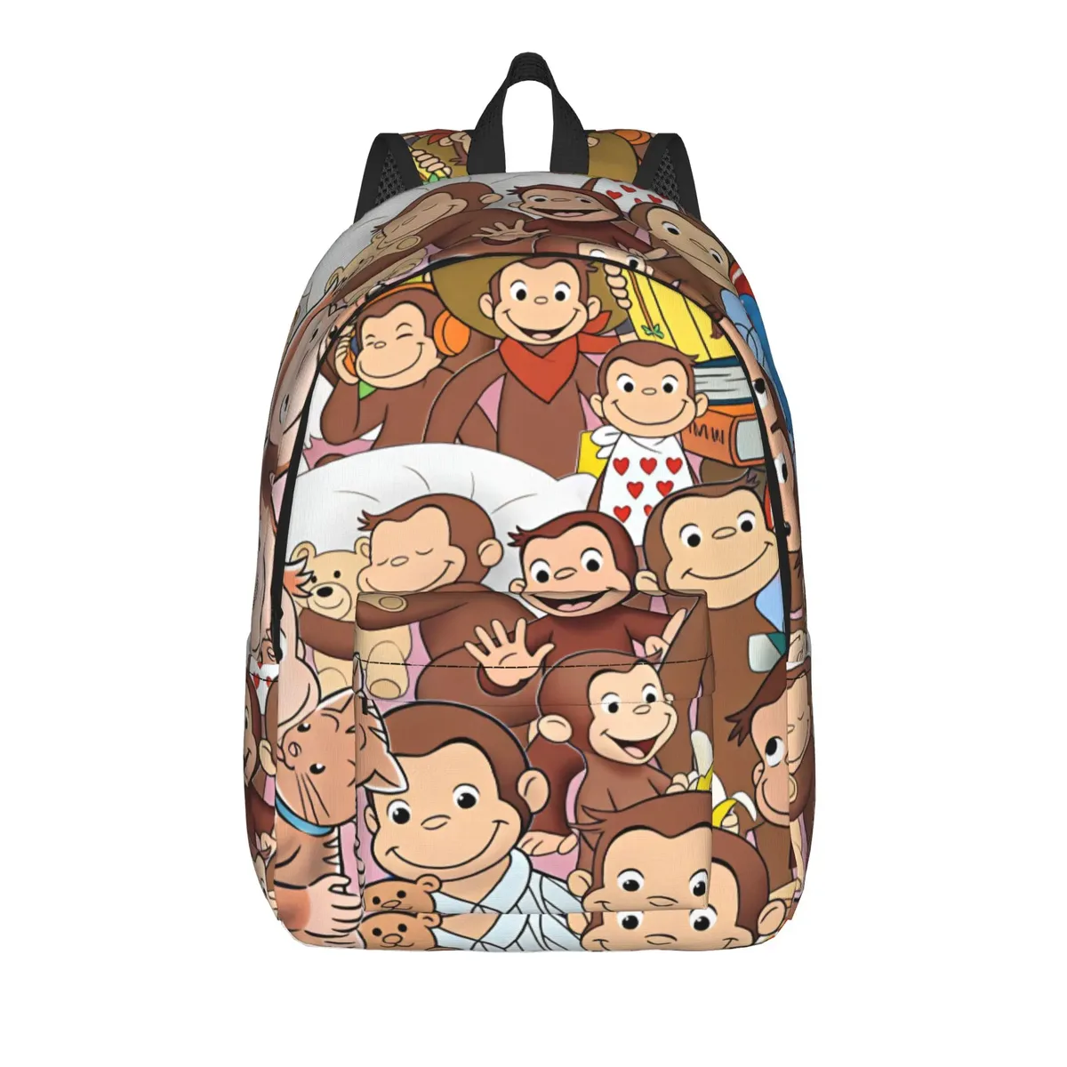 sac à dos curious george dessert activity stickers, sacs à dos de voyage pour filles, sacs d'école kawaii, grand sac à dos de créateur
