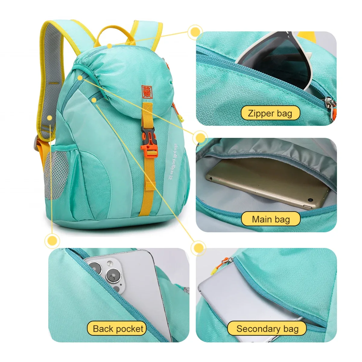 wrels sac à dos d'alpinisme en plein air sac à dos de sport de grande capacité cartable pliant étanche ultra-léger cyclisme voyage