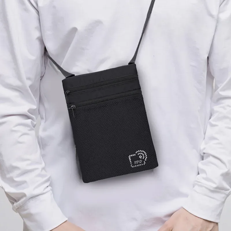 portefeuille de voyage anti-vol rfid, étui à cartes en nylon, sac de rangement pour téléphone et documents, sac léger à bandoulière, sac de cou, sac bandoulière