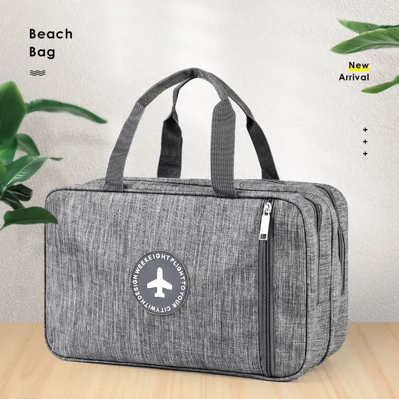 Sac de plage pour la natation, séparation sec/humide, unisexe, léger, portable, imperméable, sac de rangement pour équipement de fitness et articles de toilette.