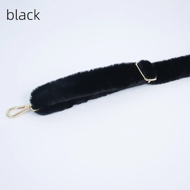 sangle de sac en peluche réglable, longue longueur chaude d'hiver, ceinture de remplacement en fourrure pour femmes, sacs à bandoulière, accessoires, 1 pièce