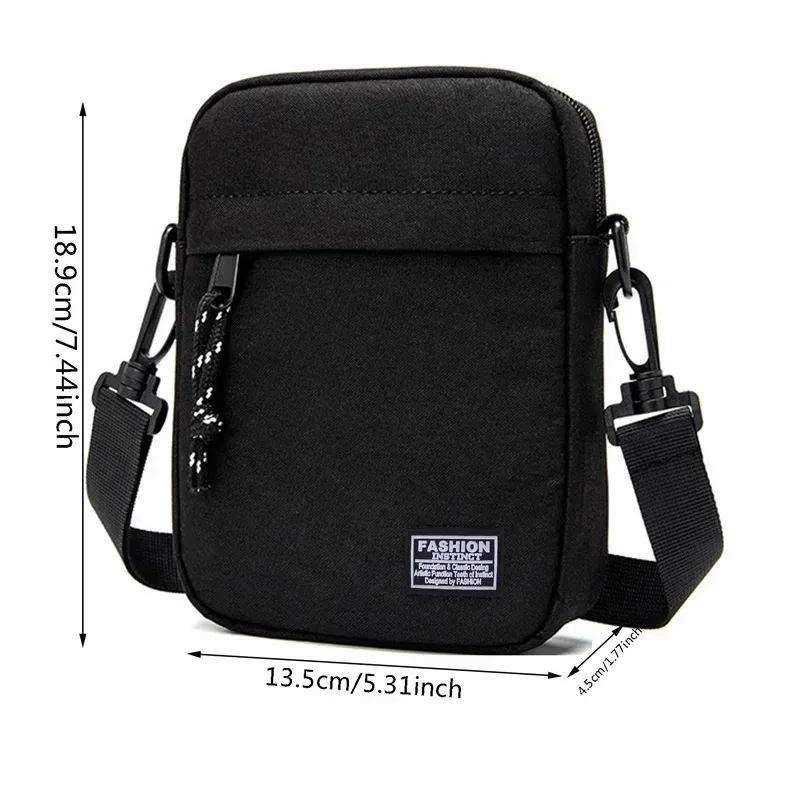 sac à bandoulière en tissu oxford pour hommes et femmes, sacoche décontractée, petit sac carré, mode diagonale croisée, machine à main, bagages
