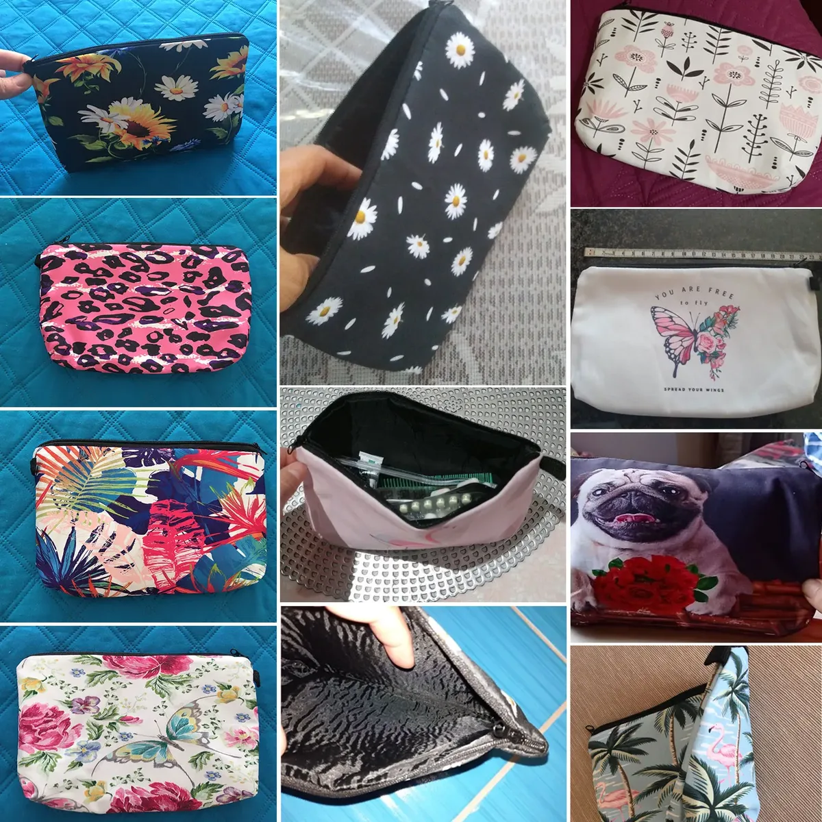 trousse de toilette à motif spinal pour femme, trousses de maquillage brodées personnalisées, trousse de toilette de voyage, belle déesse, imprimé enfant