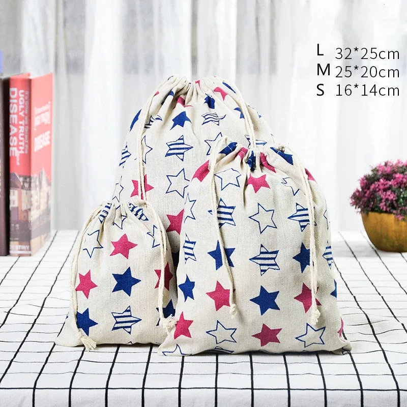 sac de rangement en coton lin pour femmes, fourre-tout de proximité, sacs cadeaux de noël