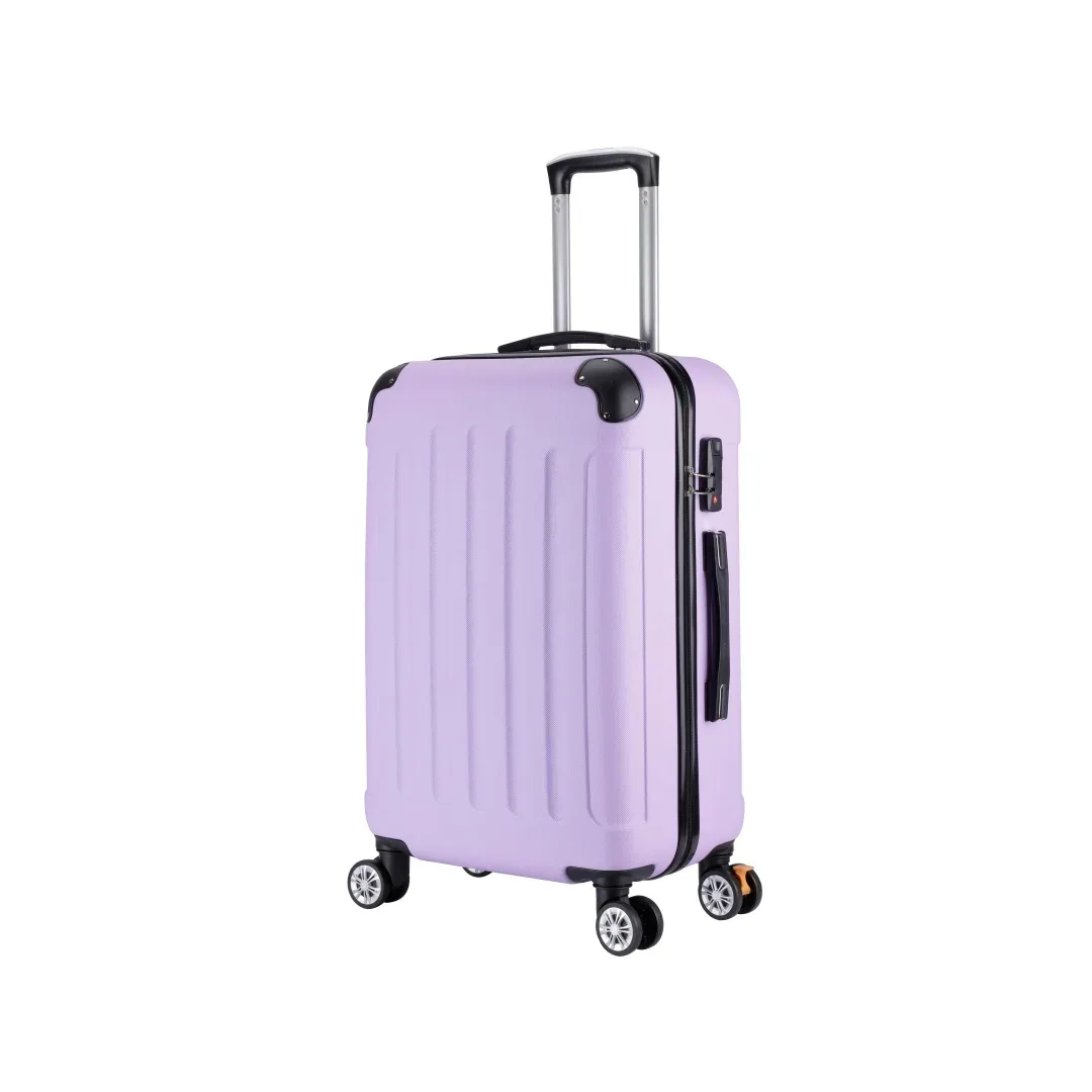 valise abs toupie lilas argentée dorée rose pastel vert menthe voyage trousse toilette leger grande capacite