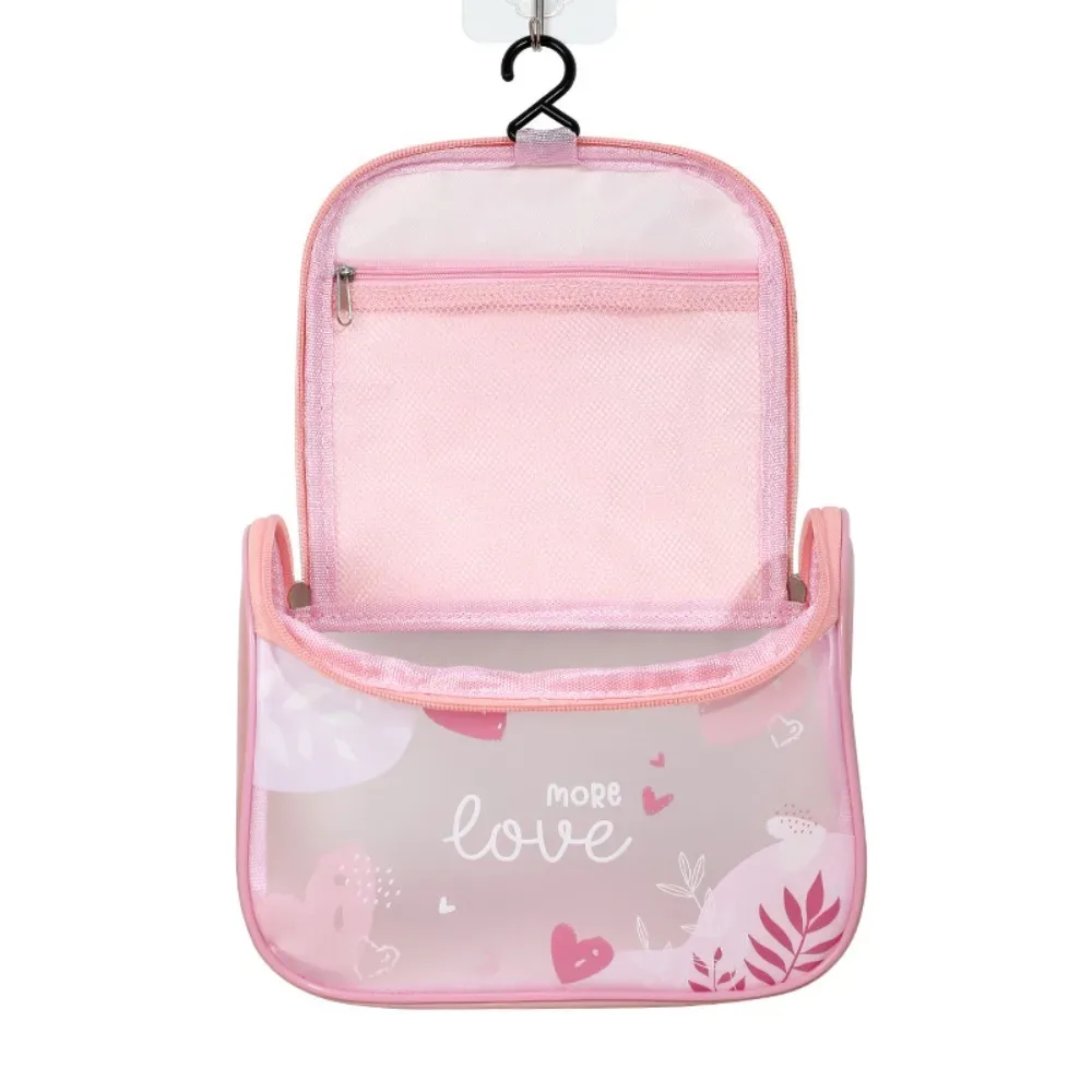 nouvelle mode crochet sac cosmétique grand voyage trousse de toilette transparent étanche organisant cosmétiques