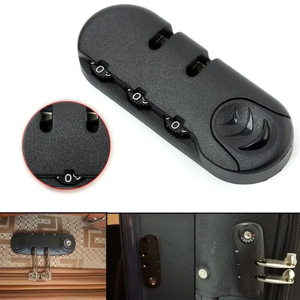 serrure noire à chaîne, accessoires pour sacs, serrures fixes, serrures pour bagages et valises, serrures à co
