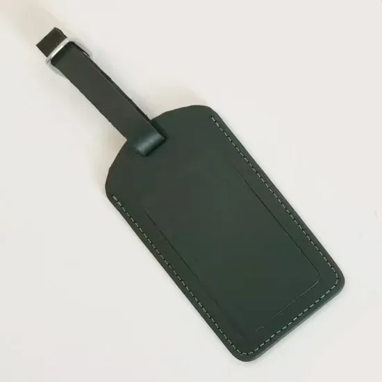 étiquette de bagage personnalisée en cuir de vachette véritable avec initiales, étiquette de valise personnalisée, pendentif de sac de luxe pour affaires, charme rétro