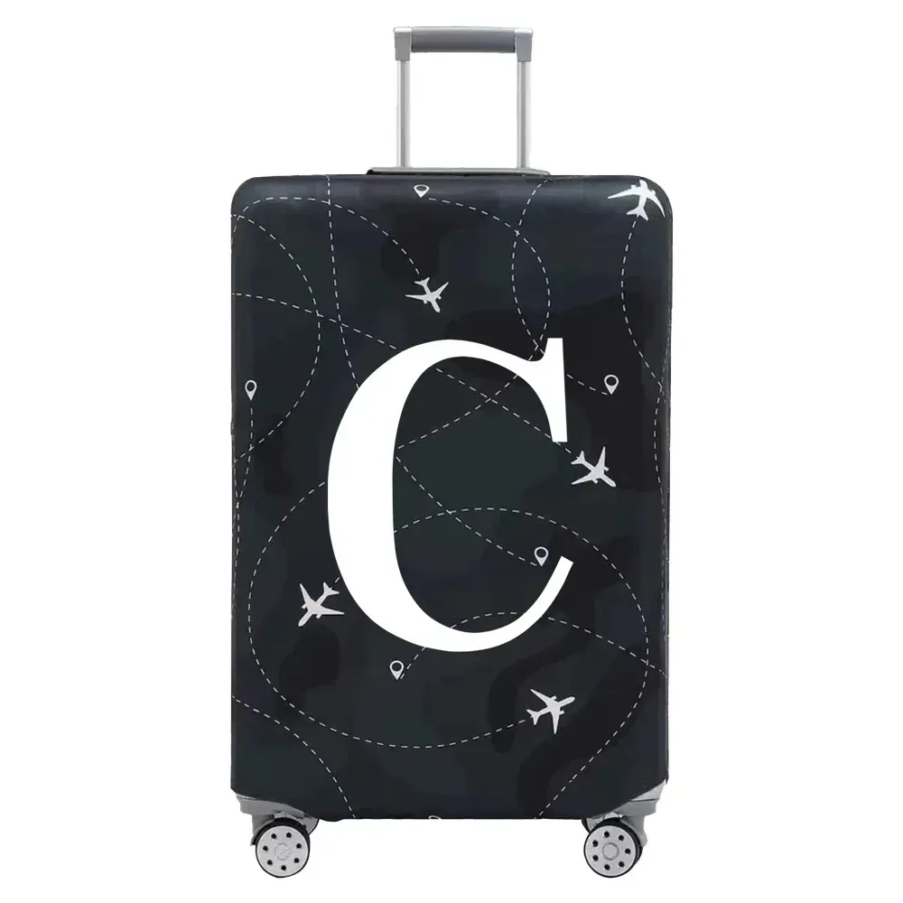 juste de protection en tissu pour bagages, housse anti-poussière anti-rayures, valise trempée pour sac de 18 à 32 pouces, lettre blanche, accessoires de voyage