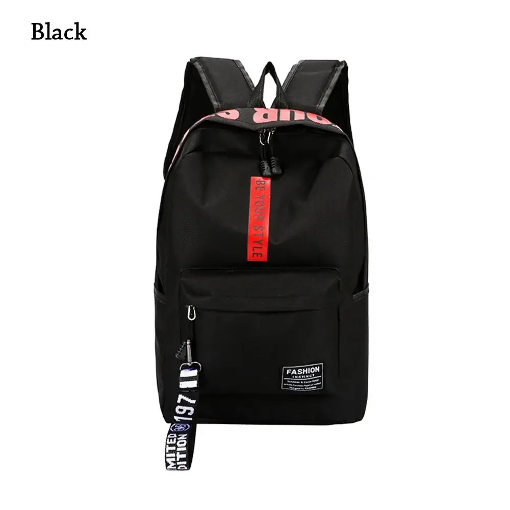 sac dos nylon unisexe noir gris rose blanc kaki vert grande capacité voyage école adolescents