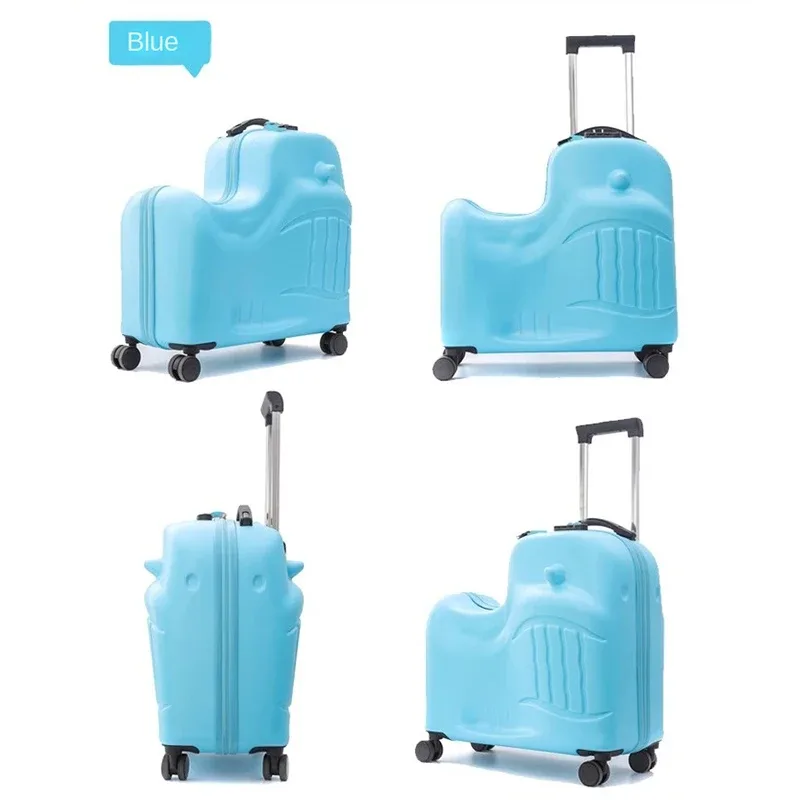 joli bagage d'escargot pouvant être monté, boîte à roulettes pour enfants, roue universelle féminine, valise de 20 "24", remorque de voyage en alliage d'aluminium