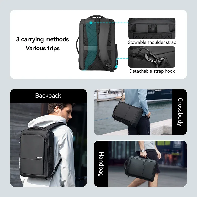 sac à dos pour ordinateur portable mark ryden 15,6 pouces, sac à dos de voyage pour hommes avec port de charge usb, sacs à dos scolaires, sac imperméable pour hommes
