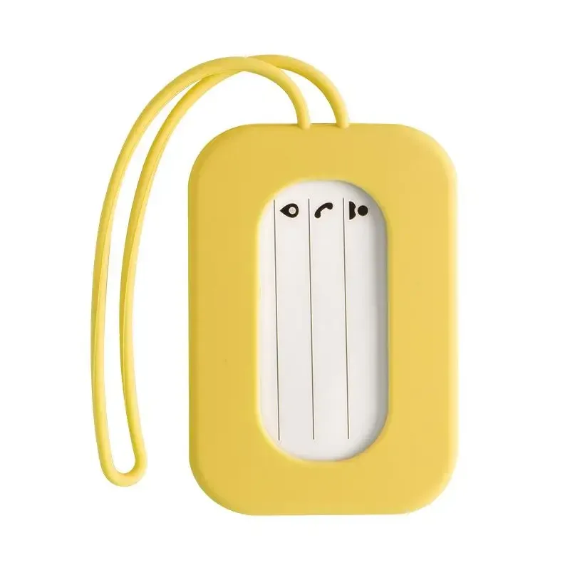 étiquette de bagage universelle en silicone souple avec cordon détachable – étiquette de bagage de voyage anti-perte, étiquette d'identification de valise