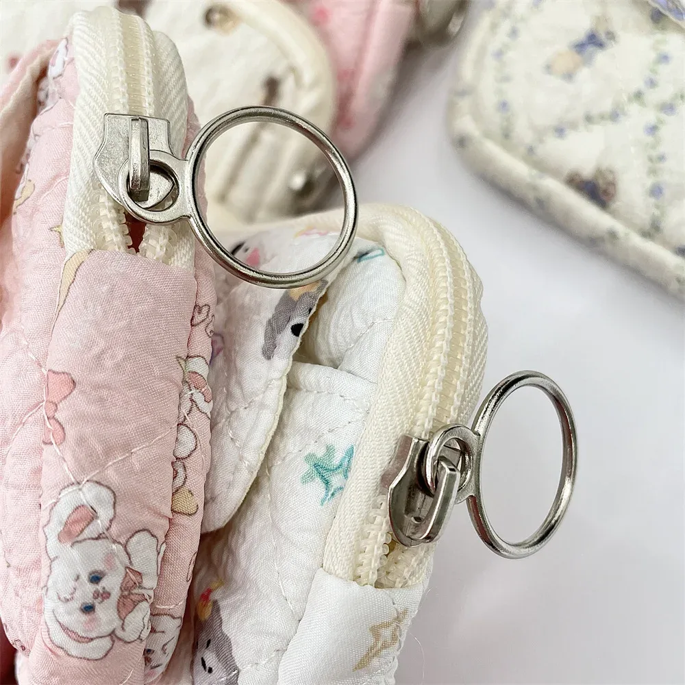 trousse cosmétique tissu coton motifs dessins animaux poche avant zippée format petite boîte usage voyage femmes