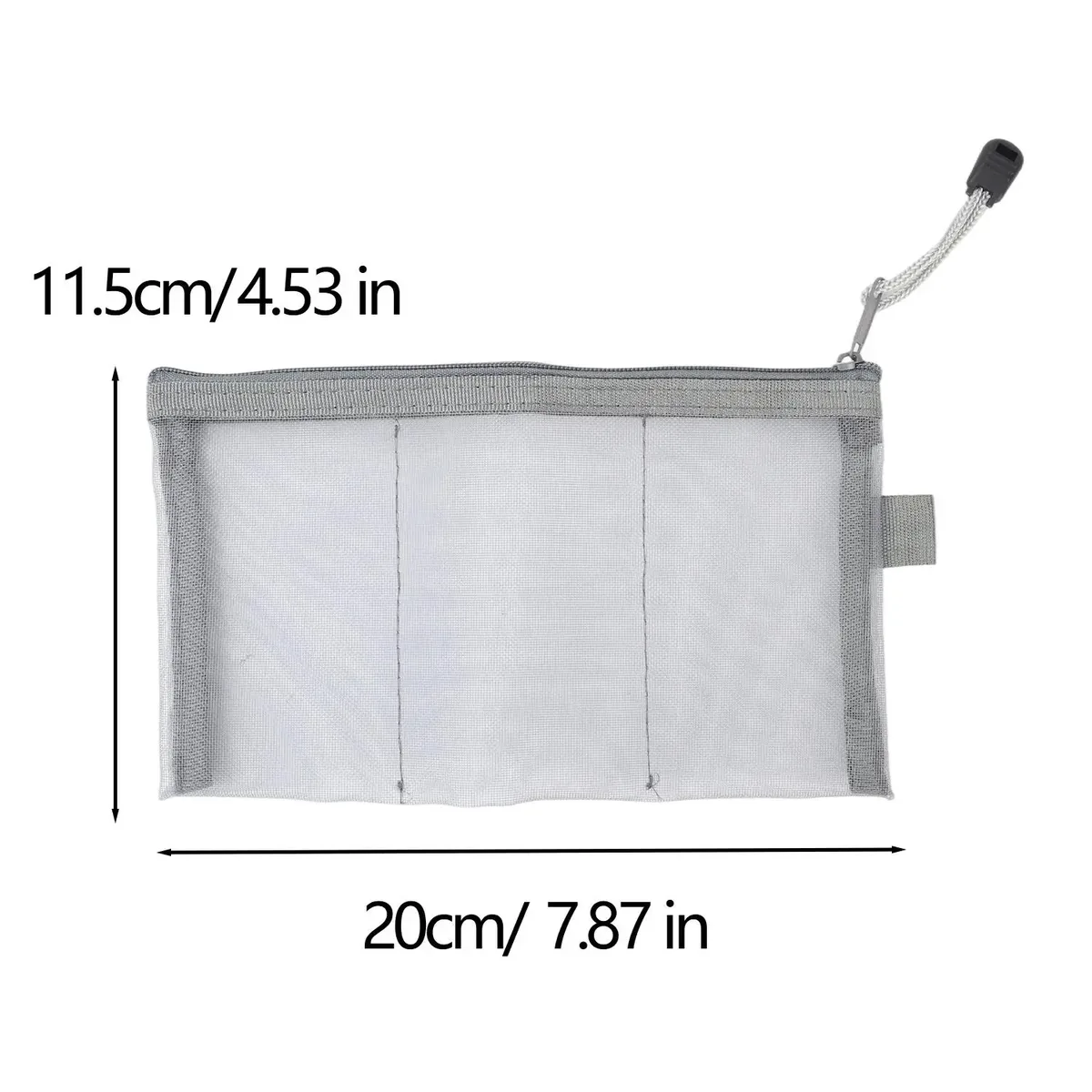 sac de rangement portable en maille pour voyage, pochette de transport pour câbles de données, sac multifonctionnel à trois compartiments pour bijoux, accessoires, cosmétiques et cartes