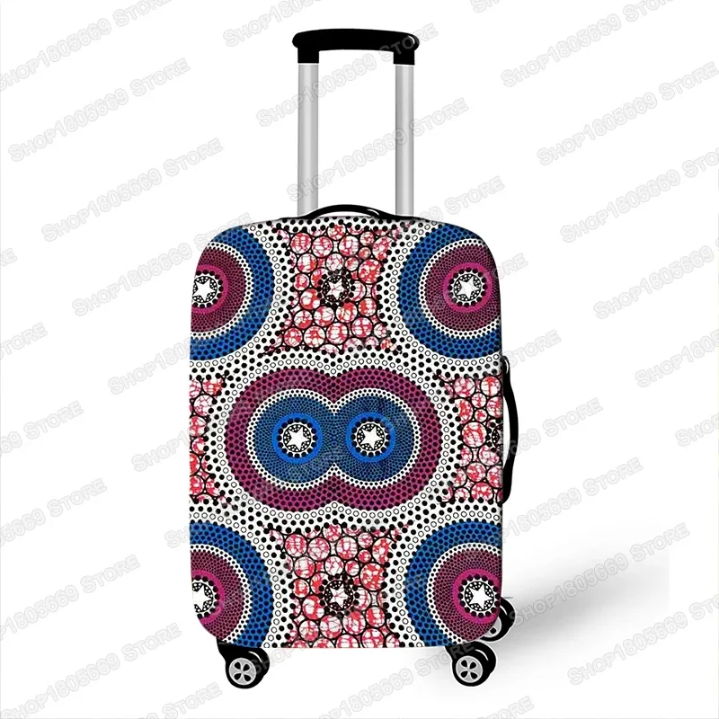 housse de bagage imprimée à motif afro pour voyage, housse de valise marron pour femmes africaines, housse de protection élastique pour chariot de voyage