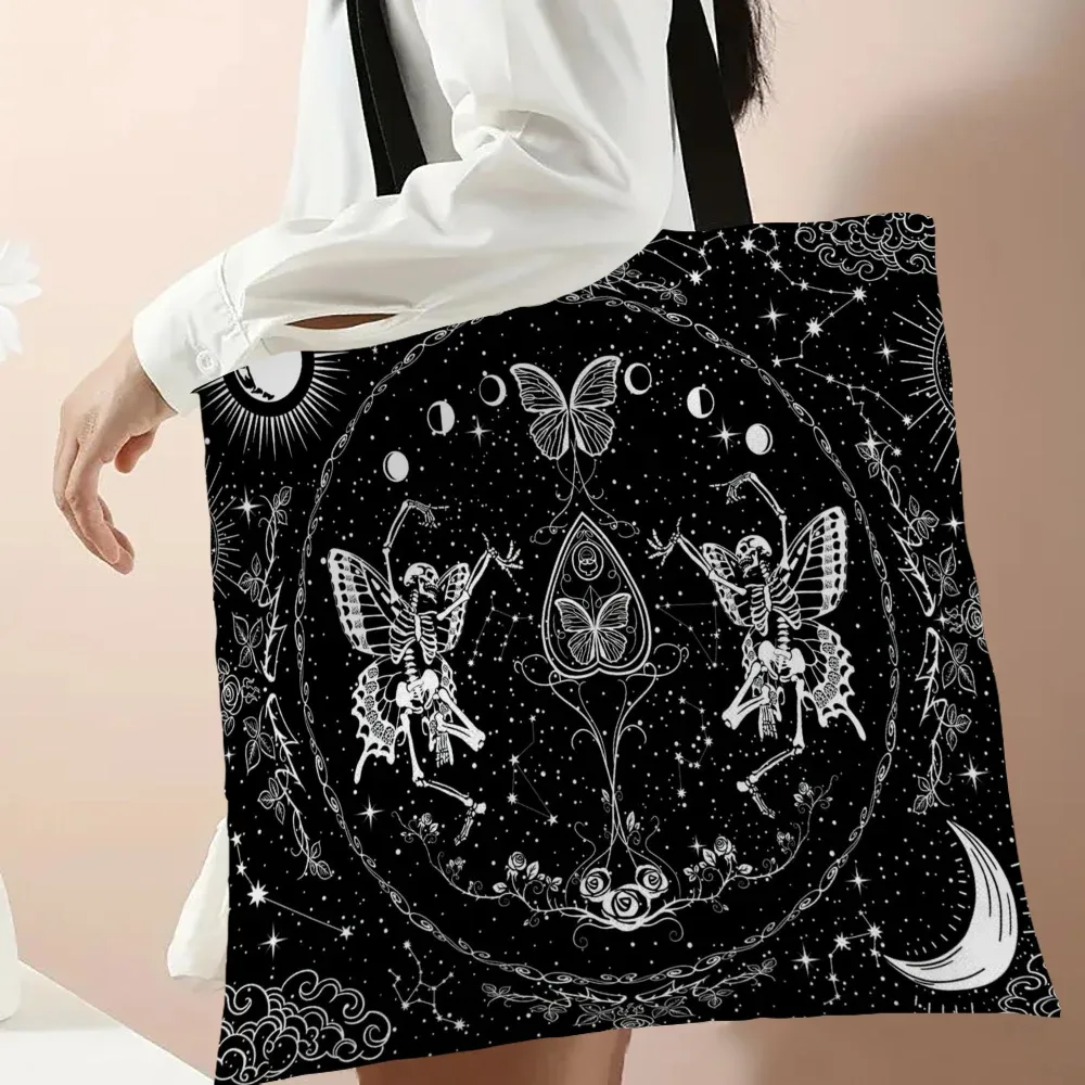 sac de shopping imprimé champignon mignon, sac à main pour dame, grand fourre-tout écologique réutilisable, sacs de rangement
