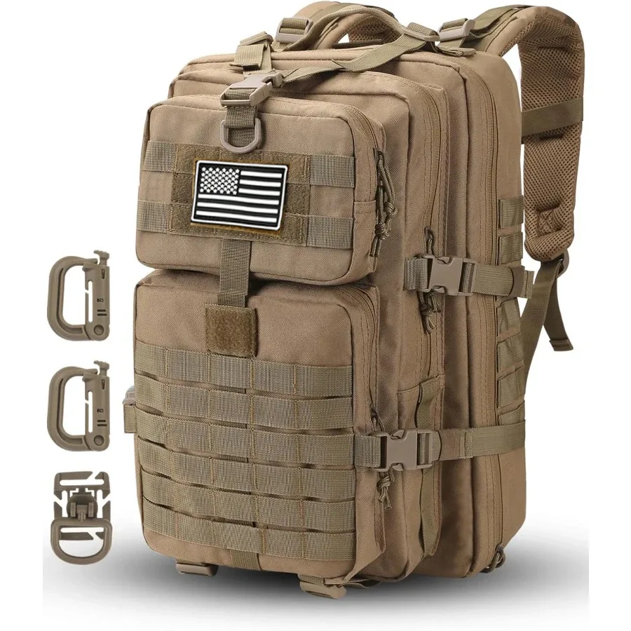 50l/30l sac à dos militaire d'assaut pour hommes, 3 jours bug out sac molle sac à dos pour camping sac à dos de sport en plein air sacs à dos
