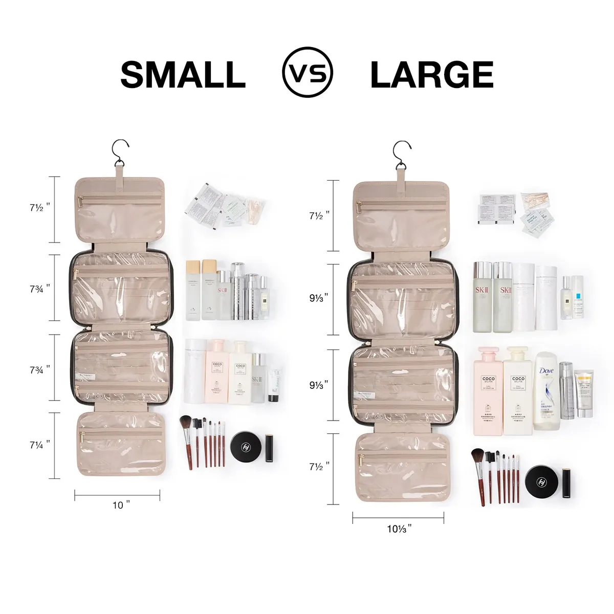 trousse toilette pvc compartiments transparents noire motif géométrique relief voyage cosmétiques maquillage rangement affaires week-end
