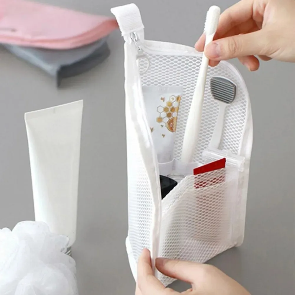 sac de toilette de voyage en maille eva, organisateur de cosmétiques transparent portable avec fermeture éclair, pochette de rangement pour maquillage pour femmes, usage quotidien, cadeau