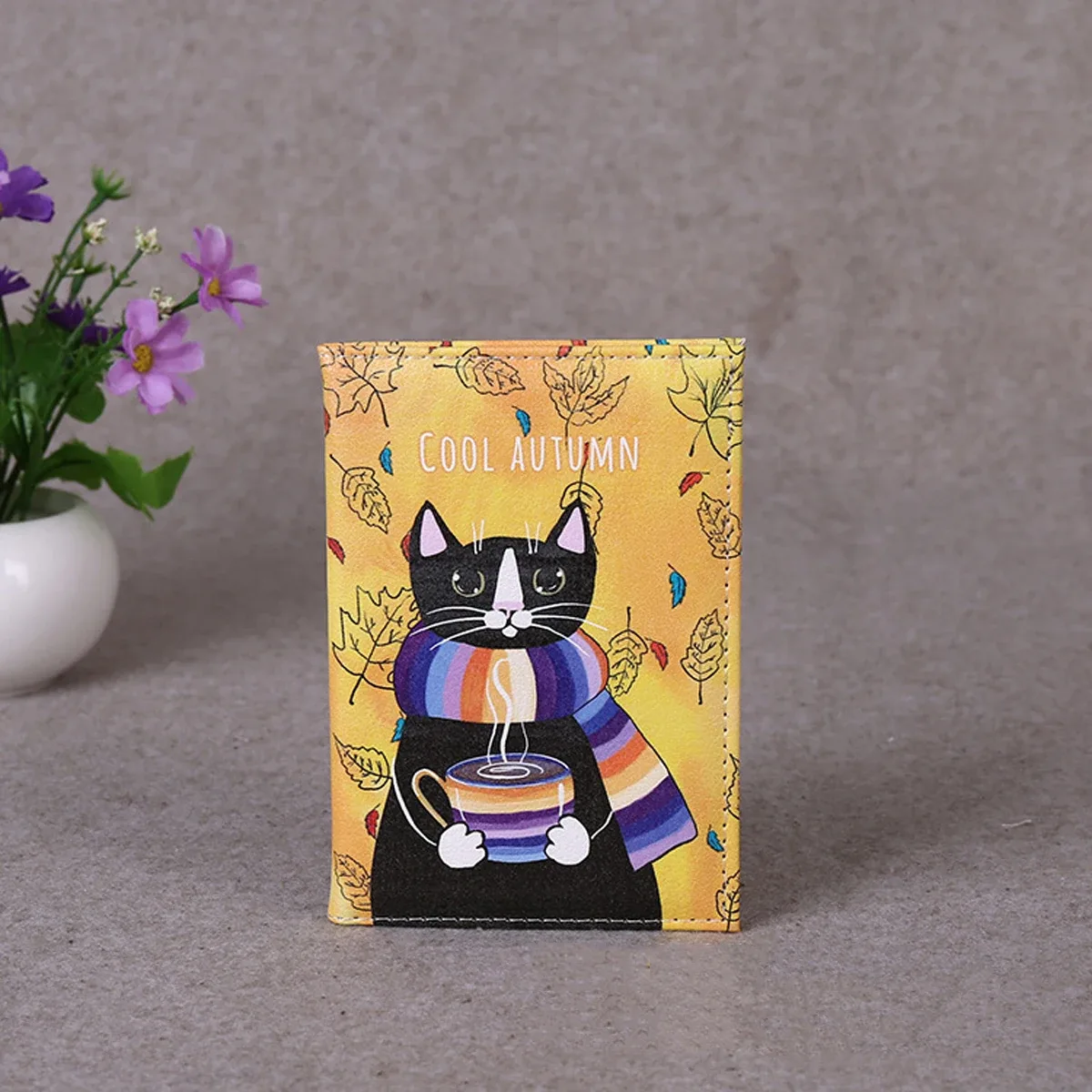 housse protection ordinateur tablette imprimée animaux chats saisons bleu voyage documents billets aériens accessoires