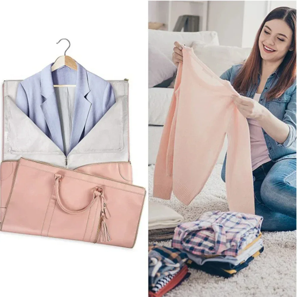 sac voyage polyester rose marron pliable extensible femelle polyvalent grande capacité résistant eau hand bagage fitness voyage suit storage
