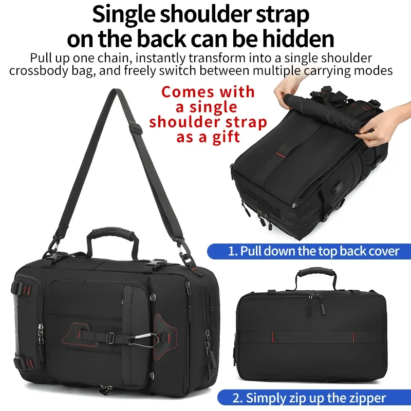 sac de voyage pour l'extérieur de 60-80l, grande capacité, valise pour ordinateur portable de 18 pouces, sac à dos multifonctionnel imperméable