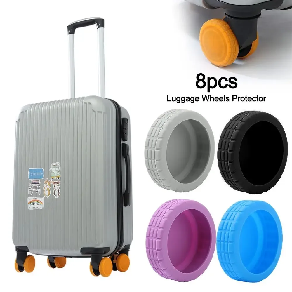 Protège-roues de valise en silicone, réduit l'usure des roues, protections silencieuses pour roulettes de bagages de voyage, couvre-roulettes de valise à roulettes