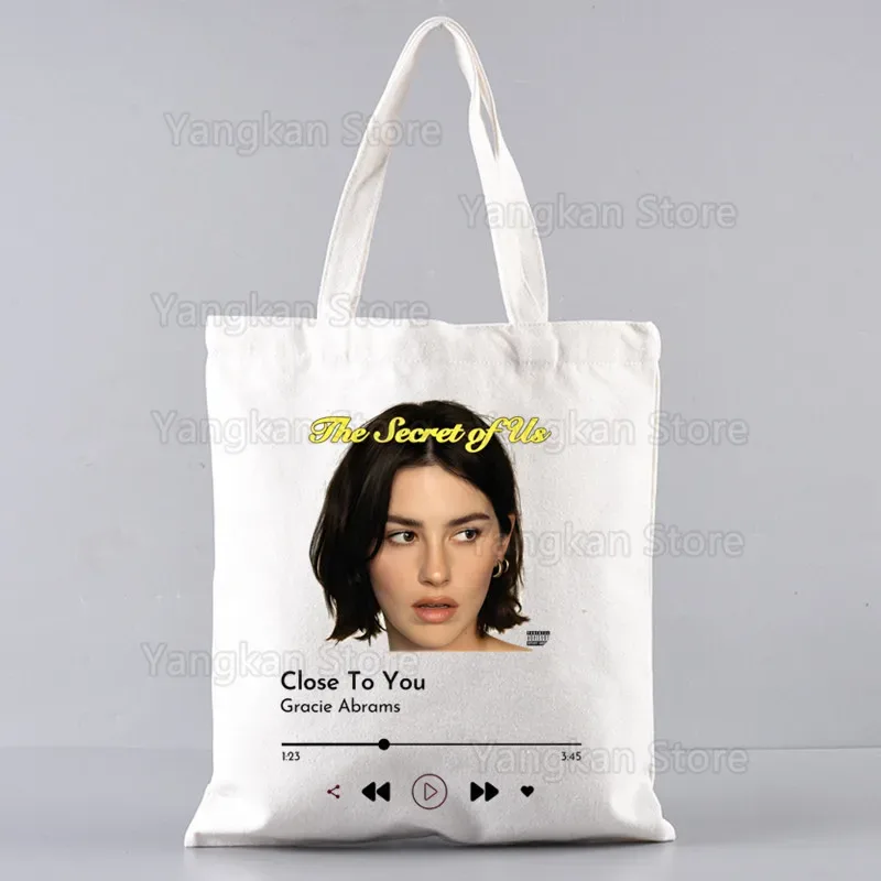 gracie abrams femmes toile sac fourre-tout eco sac à provisions grande capacité sac à bandoulière pour femmes femme pliable plage shopper sac